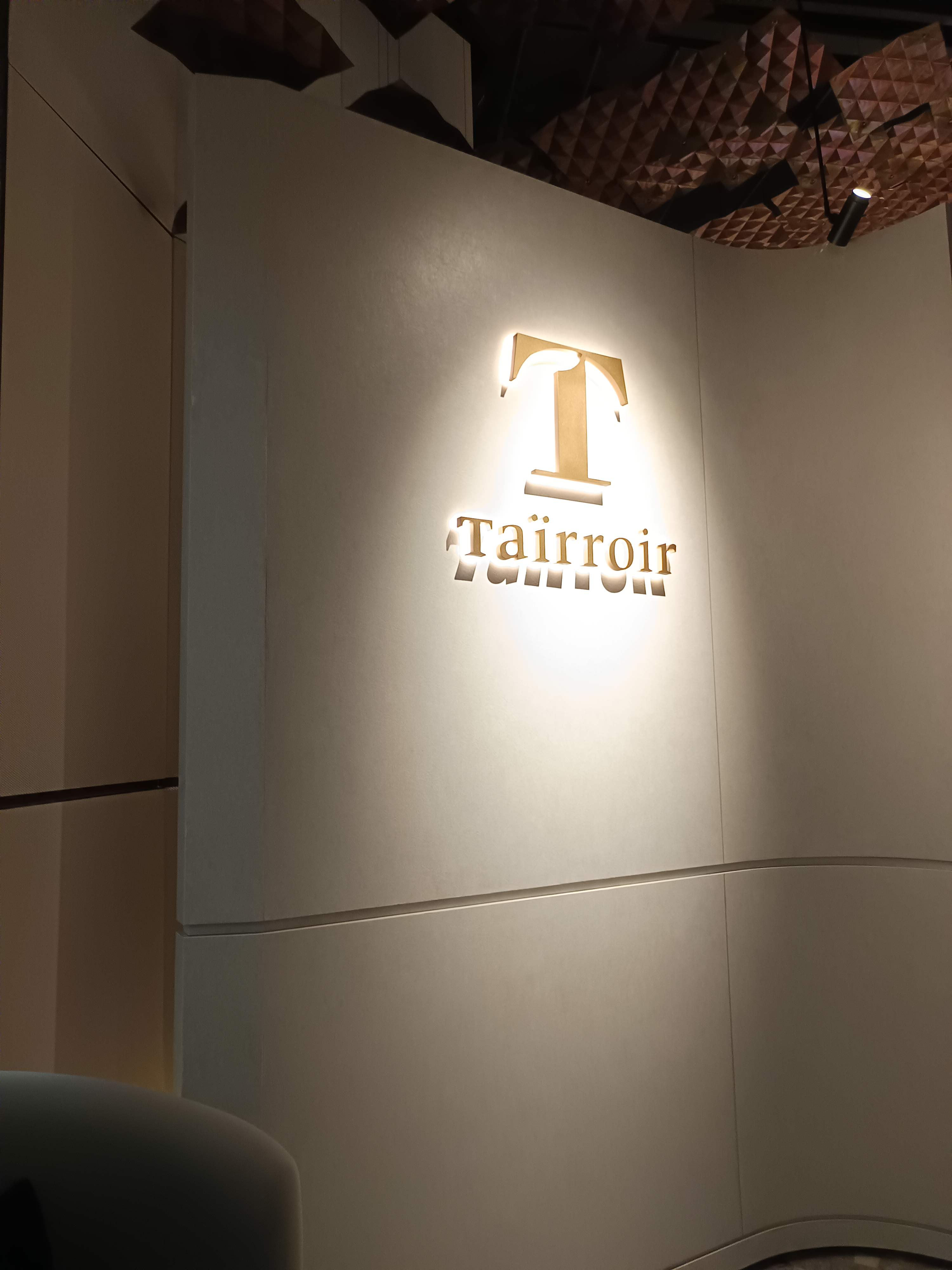 Taïrroir Front Door Copper Ceiling